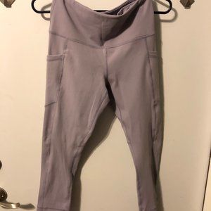 Purple 7/8 legging with side pockets